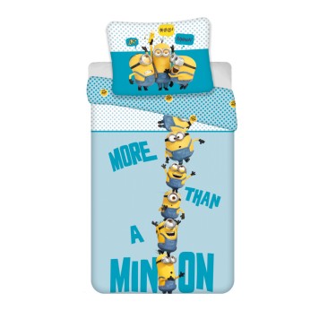Minions Blue bedding set 140×200cm, 70×90 cm microfibre