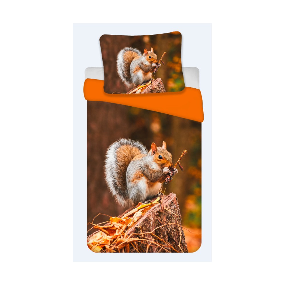 Chipmunk bedding set 140x200 cm, 70x90 cm
