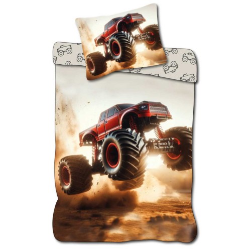 Vehicle Rally Monster Truck bed linen 140×200cm, 70×90 cm