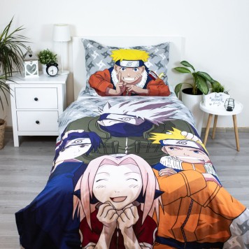 Naruto Grey bedding set 140×200cm, 70×90 cm