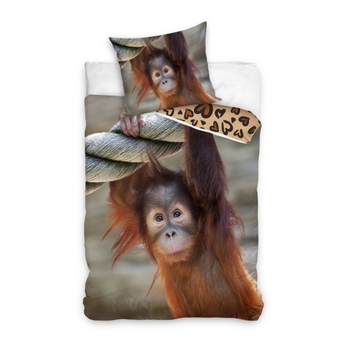 Orangutan Tiny Swinger bedding cover 140x200cm, 70x90 cm