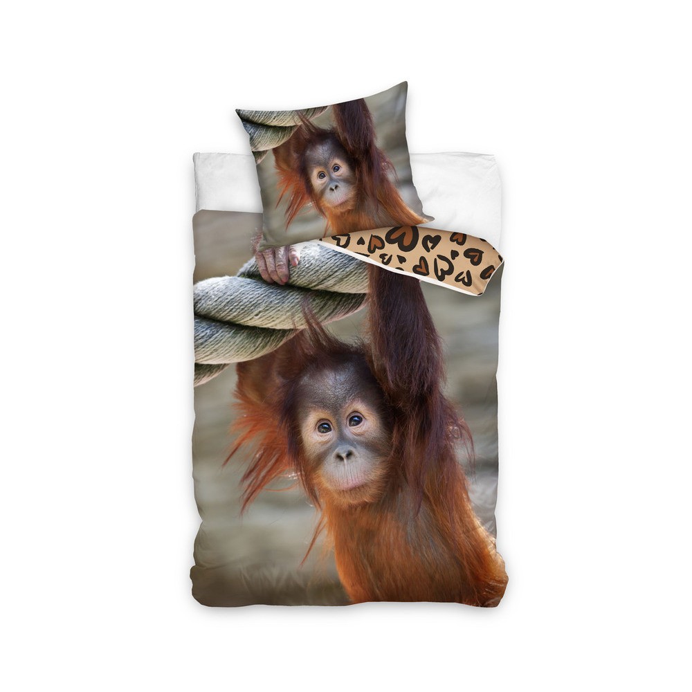 Orangutan Tiny Swinger bedding cover 140x200cm, 70x90 cm