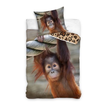 Orangutan Tiny Swinger bedding cover 140x200cm, 70x90 cm