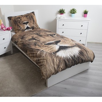 Lion Lion, bedding set 140×200cm, 70×90 cm
