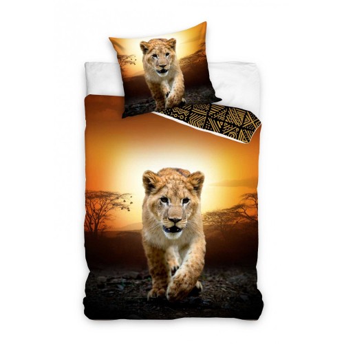 Lion Sunrise bedding set 140×200cm, 70×90 cm