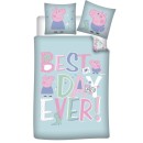 Peppa Pig Best Day duvet cover 140×200cm, 63×63 cm microfibre
