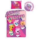 Peppa Pig Happy bed linen cover 140×200cm, 70×90 cm