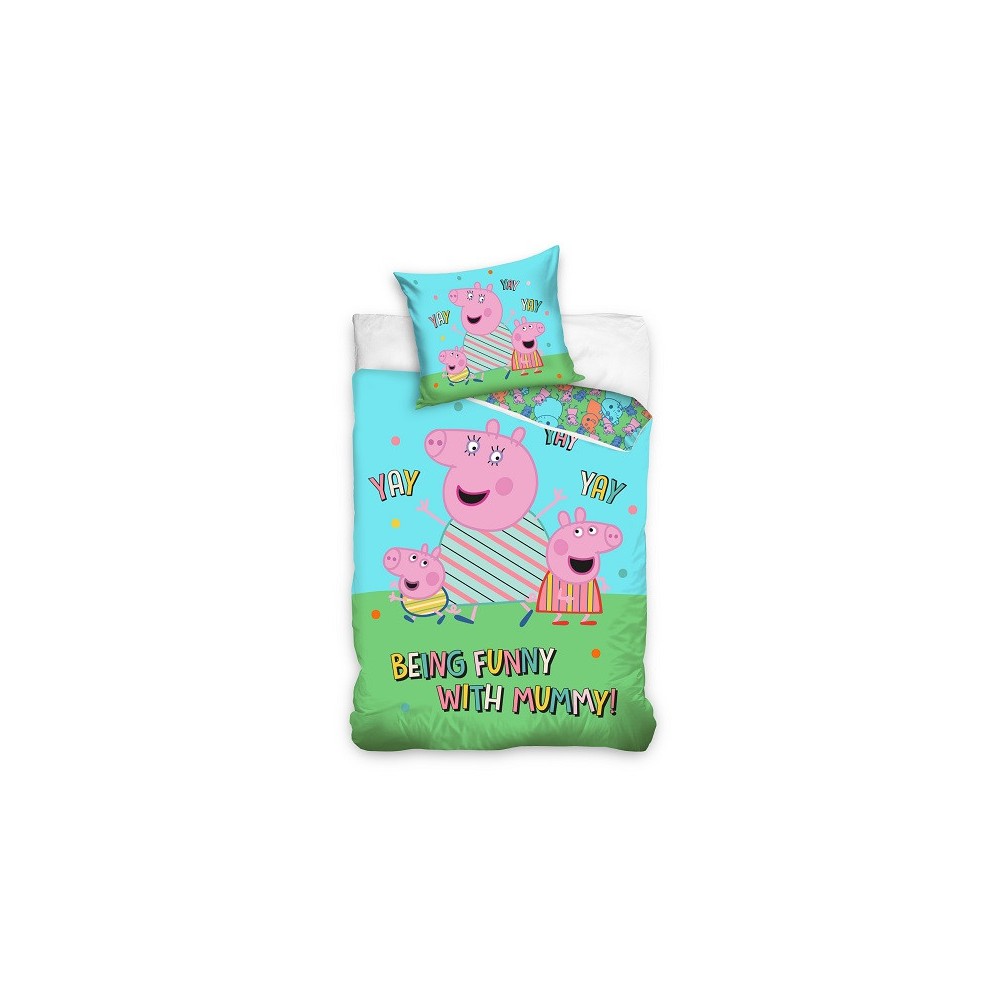 Peppa Pig Funny bedding set 140×200cm, 70x90 cm