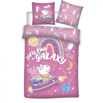 Peppa Pig Galaxy Bedding Set 140×200cm, 63×63 cm Microfibre
