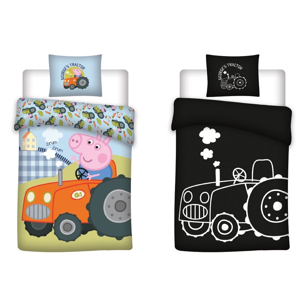 Peppa Pig glow-in-the-dark bedding set 140x200cm, 70x90cm