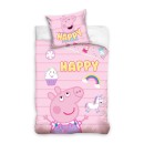 Peppa Pig Happy Bedding Set 140×200cm, 70×90 cm