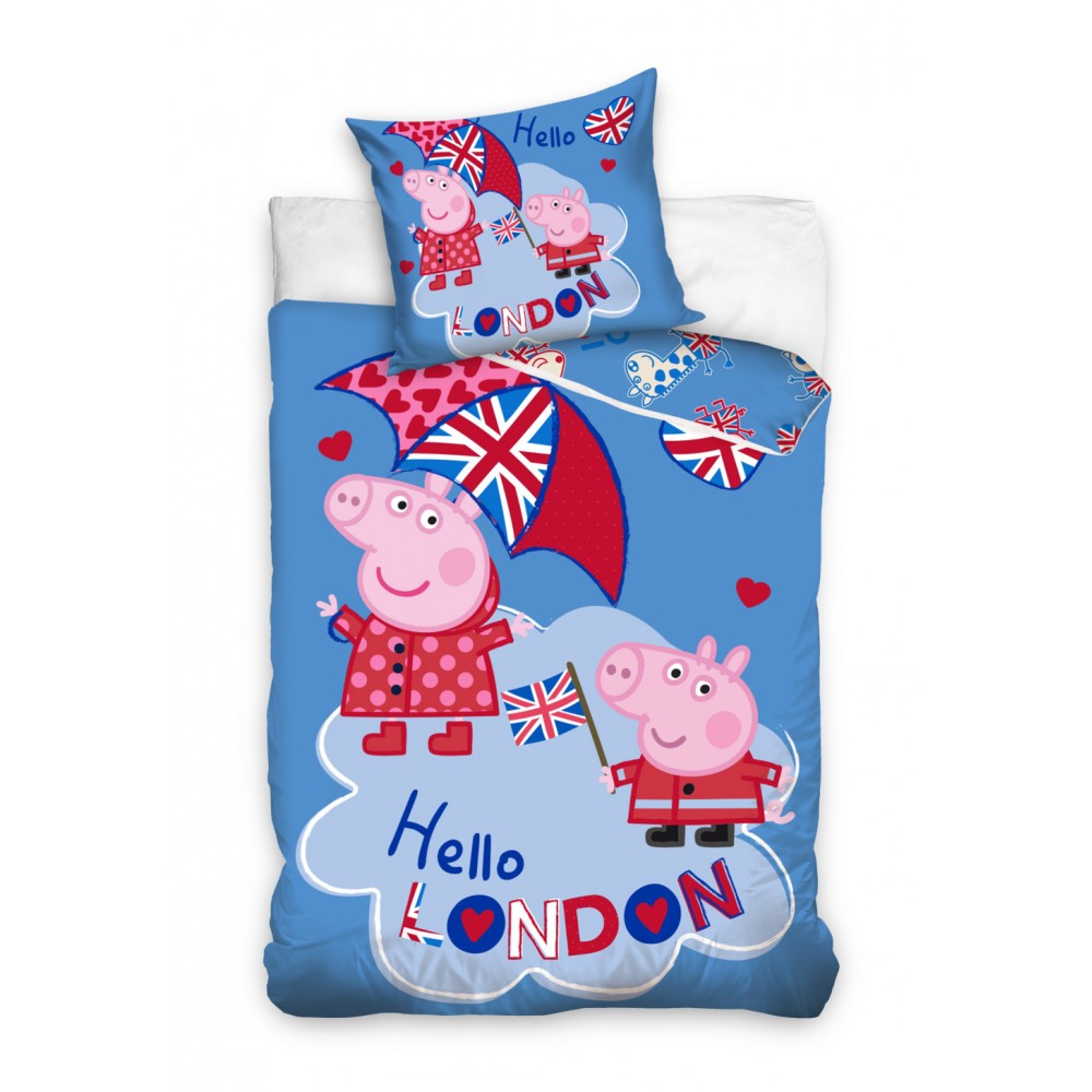 Peppa Pig Hello London bedding set 140×200cm, 70×80 cm