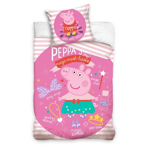 Peppa Pig bedding cover 140×200cm, 70×90 cm