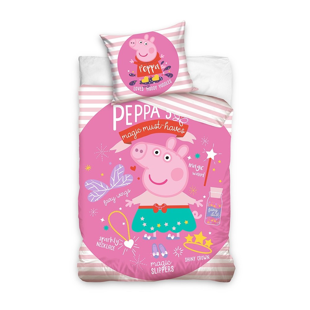 Peppa Pig bedding cover 140×200cm, 70×90 cm