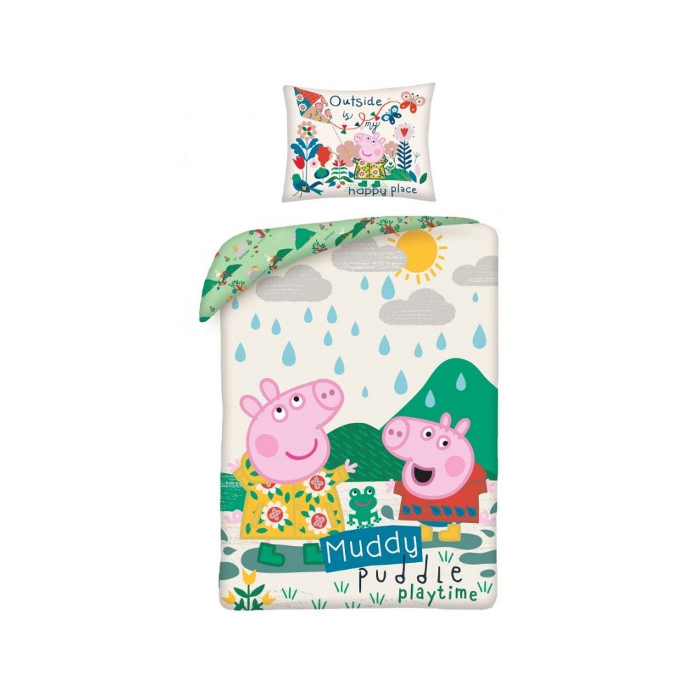Peppa Pig Muddy bedding cover 140×200cm, 70×90 cm