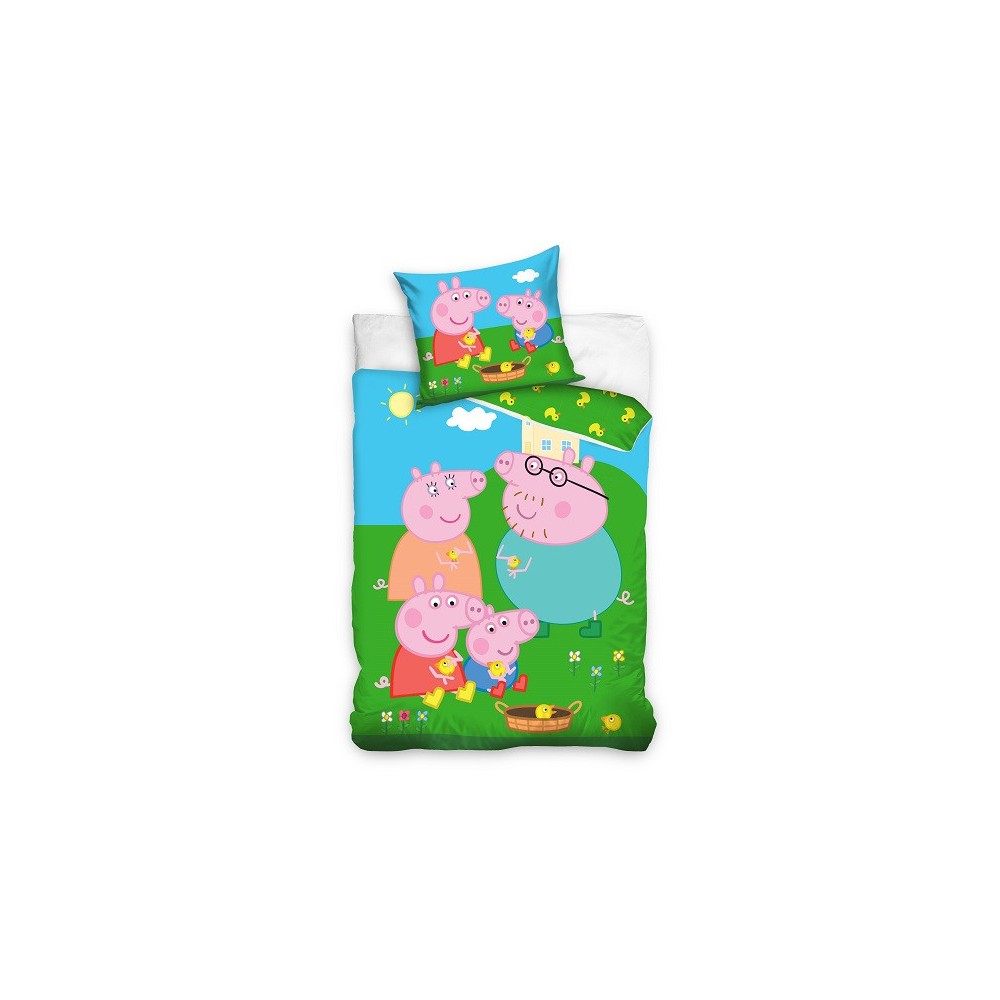Peppa Pig Piggy Family bedding set 140×200cm, 60x63 cm