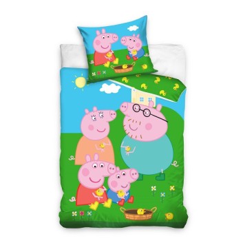 Peppa Pig Piggy Family bedding set 140×200cm, 60x63 cm