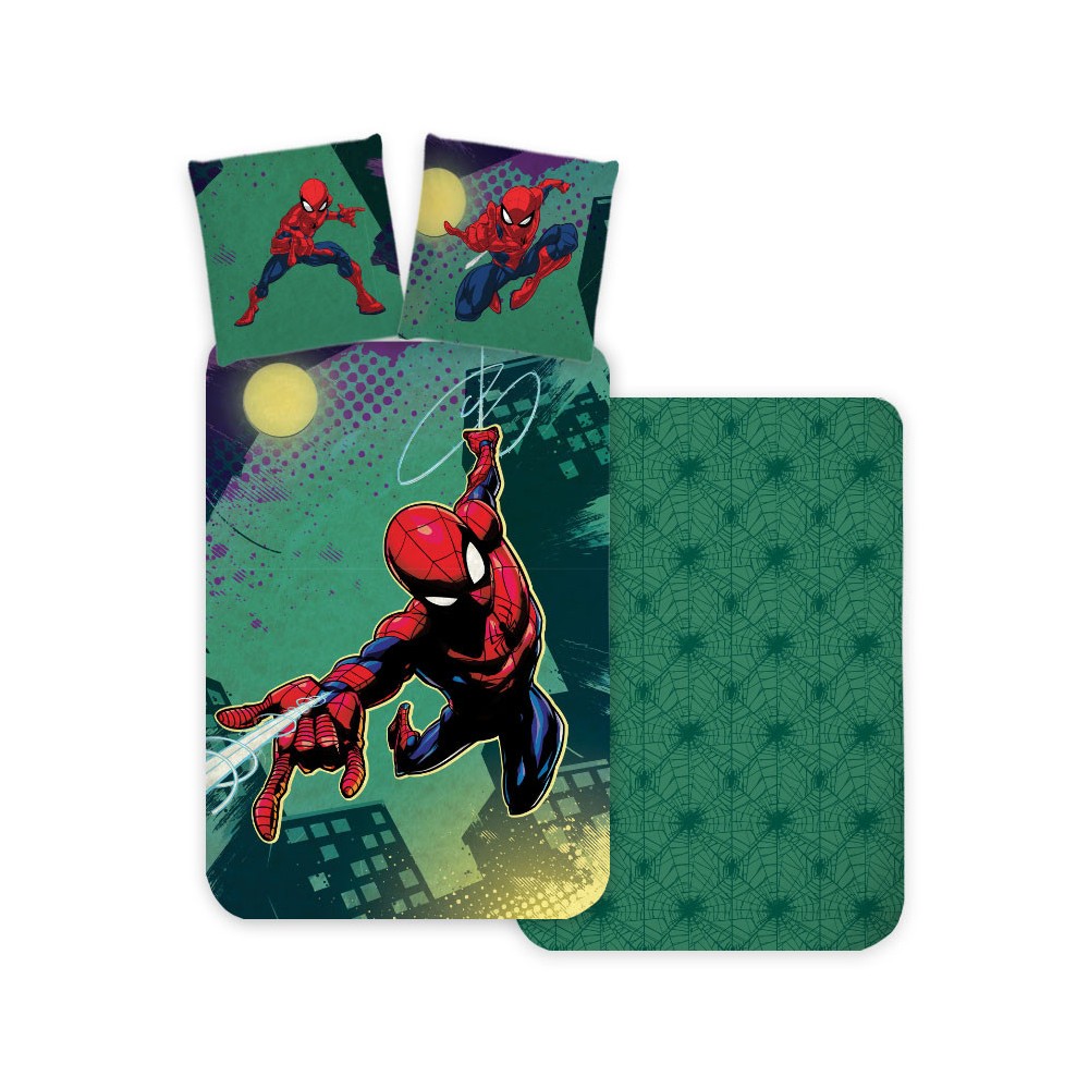 Spiderman Emerald bed linen 140x200cm, 70x90 cm
