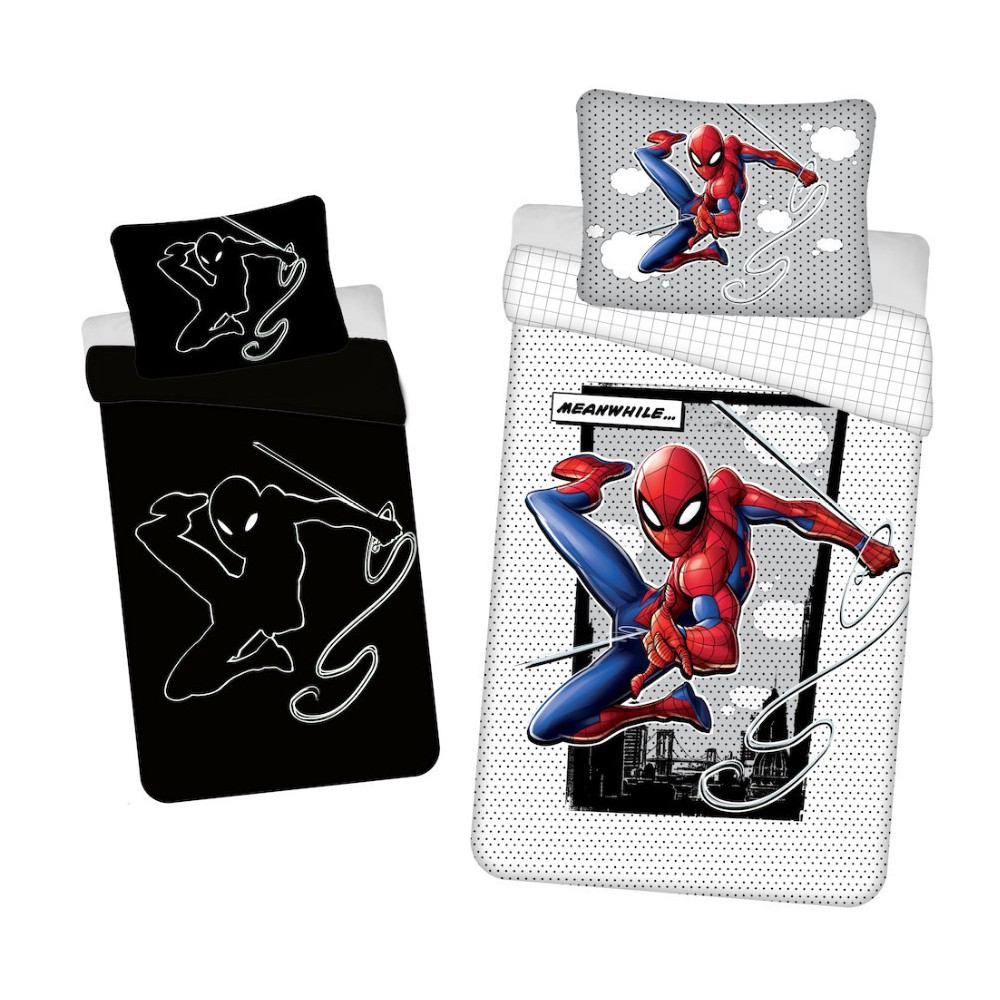 Spiderman Meanwhile Glow-in-the-dark bedding set 140×200cm, 70×90 cm