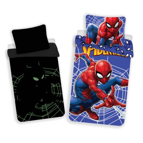 Spiderman Glow-in-the-dark bedding set 140×200cm, 70×90 cm