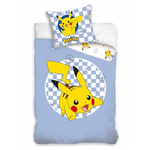 Pokémon Checkered bedding set 140×200cm, 70×90 cm