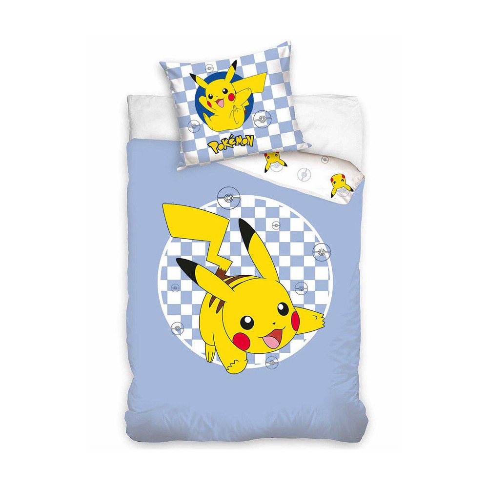 Pokémon Checkered bedding set 140×200cm, 70×90 cm