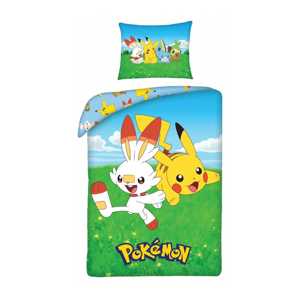 Pokémon Field Bedding Set 140×200cm, 70×90 cm