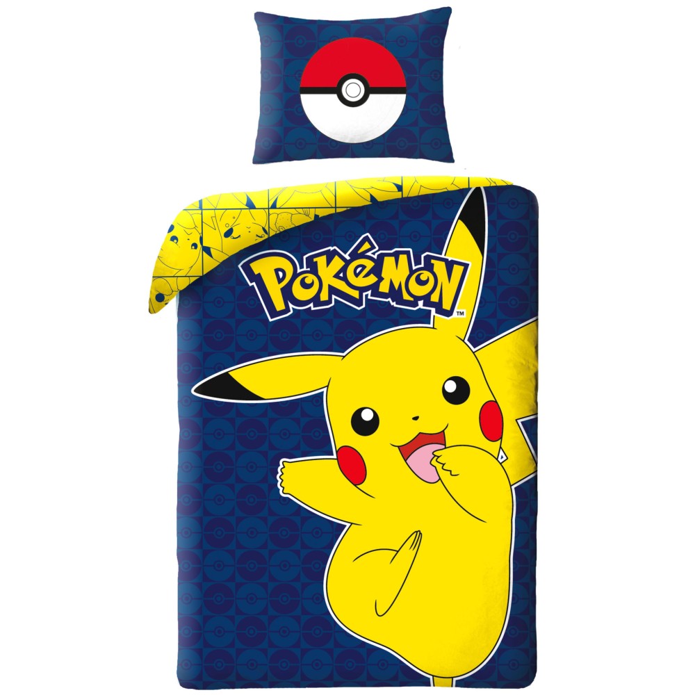 Pokémon Joyful  Pikachu bedding set 140×200cm, 70×90 cm