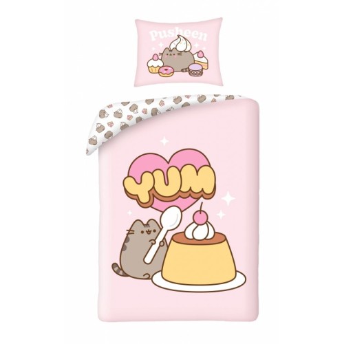 Pusheen Yum bedding cover 140×200cm, 70×90 cm