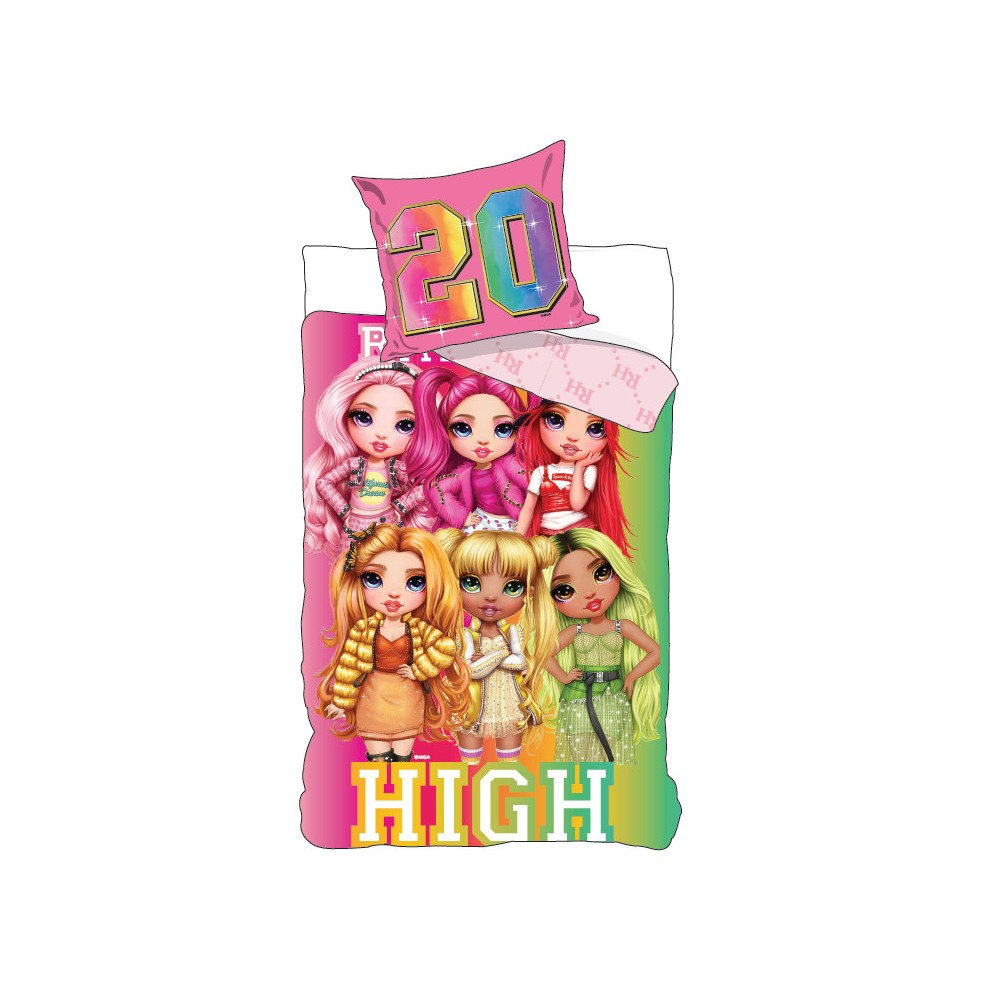 Rainbow High 20  bedding set 140×200 cm, 70x90 cm