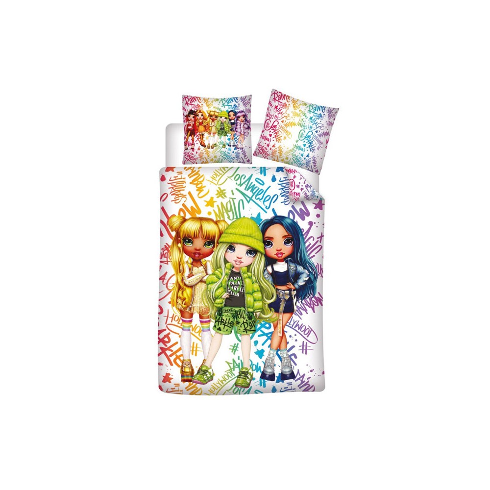 Rainbow High bedding set 140×200cm, 63×63 cm microfibre