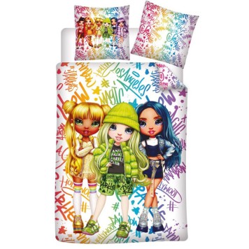 Rainbow High bedding set 140×200cm, 63×63 cm microfibre