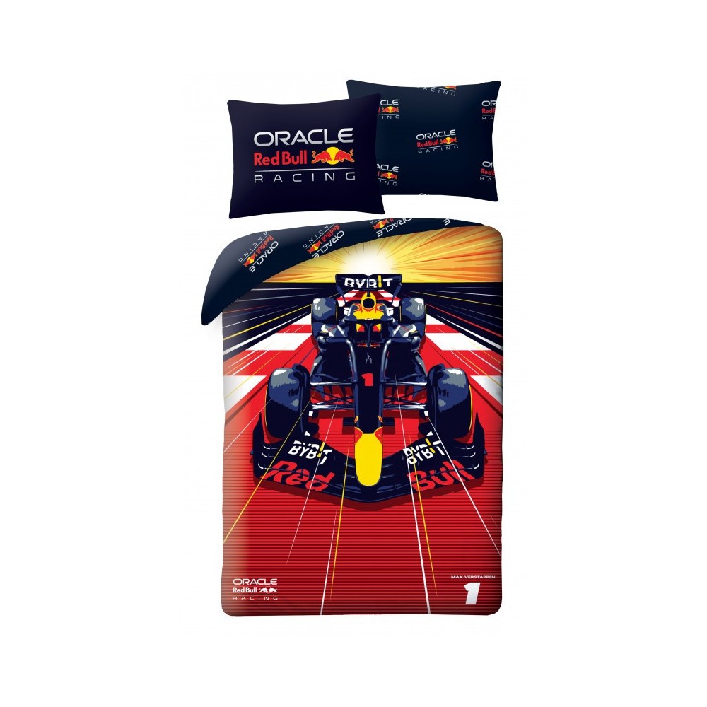 Car Racing Red Bull Bedding Set 140×200cm, 70×90 cm