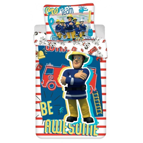 Fireman Sam Awesome Wake Up bedding set 140×200cm, 70×90 cm