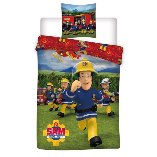 Fireman Sam Rescue Mission bedding set 140×200cm, 63×63 cm microfiber
