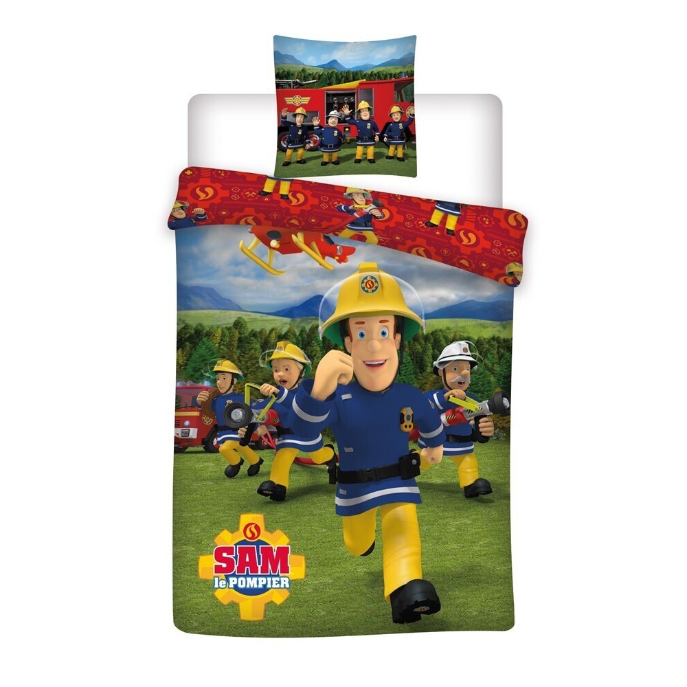 Fireman Sam Rescue Mission bedding set 140×200cm, 63×63 cm microfiber