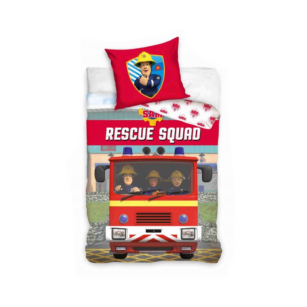 Fireman Sam Rescue Squad bedding set 140×200cm, 70x90 cm