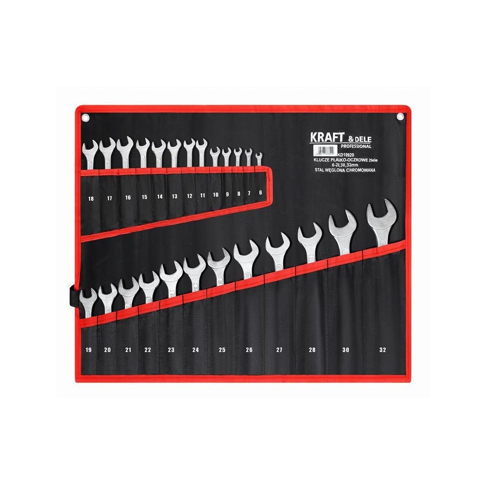 KLUCZE PŁASKO-OCZKOWE 25el. KD10920