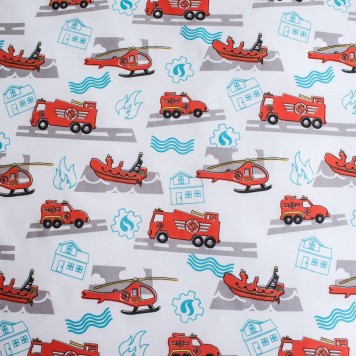 Fireman Sam bedding set Team 140×200cm, 70×90 cm