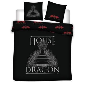 Game of Thrones House of the Dragon double, king-size duvet cover 240×220cm, 63x63 cm Microfibre