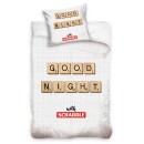 Scrabble Good Night bedding cover 140×200cm, 70×90 cm