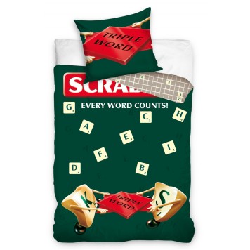 Scrabble Triple Word bedding cover 140×200cm, 70×90 cm