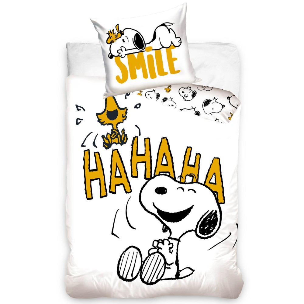 Snoopy Smile bedding set 140×200cm, 70x90 cm