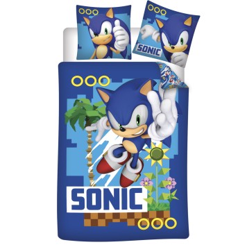 Sonic the Hedgehog Coin Chase Sonic the Hedgehog Bedding Set 140×200cm, 70×90 cm