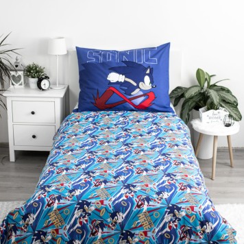 Sonic the Hedgehog Let's go Sonic the Hedgehog Bedding Set 140×200cm, 70×90 cm