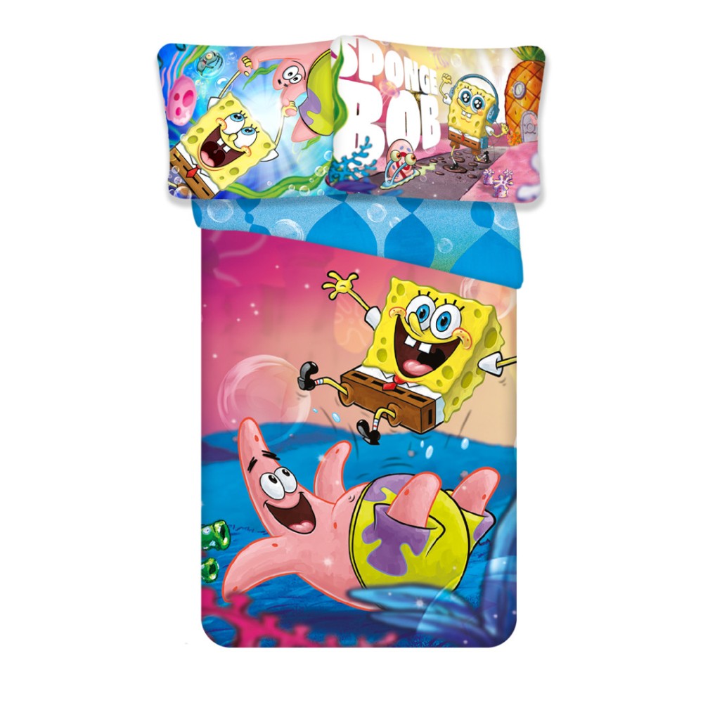 SpongeBob Fun bedding set 135×200cm, 80×80 cm
