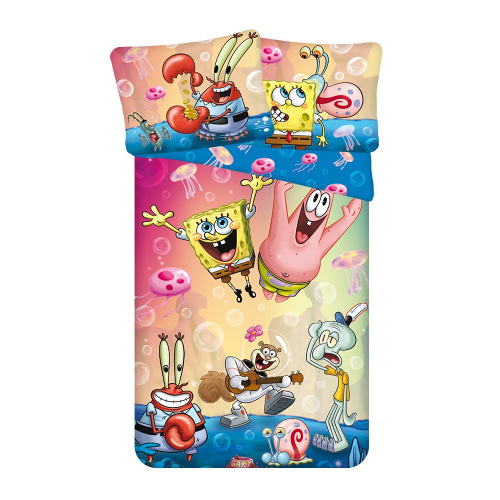 SpongeBob Party bedding cover 140×200cm, 70×90 cm microfibre