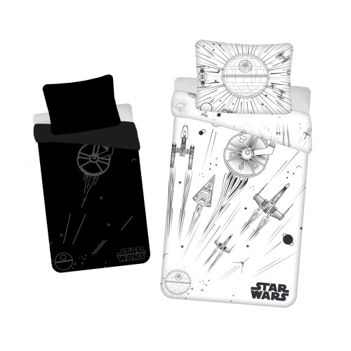 Star Wars Death Star Glow in the dark bedding set 140×200cm, 70x90cm