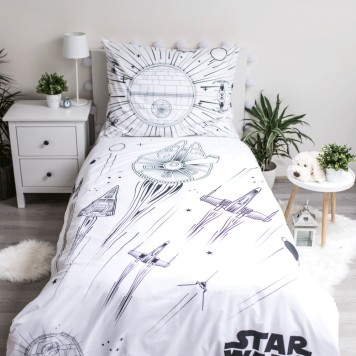 Star Wars Death Star Glow in the dark bedding set 140×200cm, 70x90cm