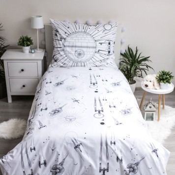 Star Wars Death Star Glow in the dark bedding set 140×200cm, 70x90cm